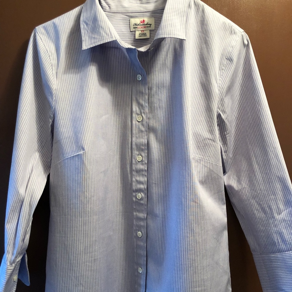 J Crew Pin Stripe button down shirt